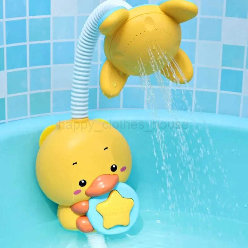 New Bathing Toy Baby Water Game Duck Model Faucet Shower Electric Sprinkler Swimming Bathroom Baby ToyXJ241207