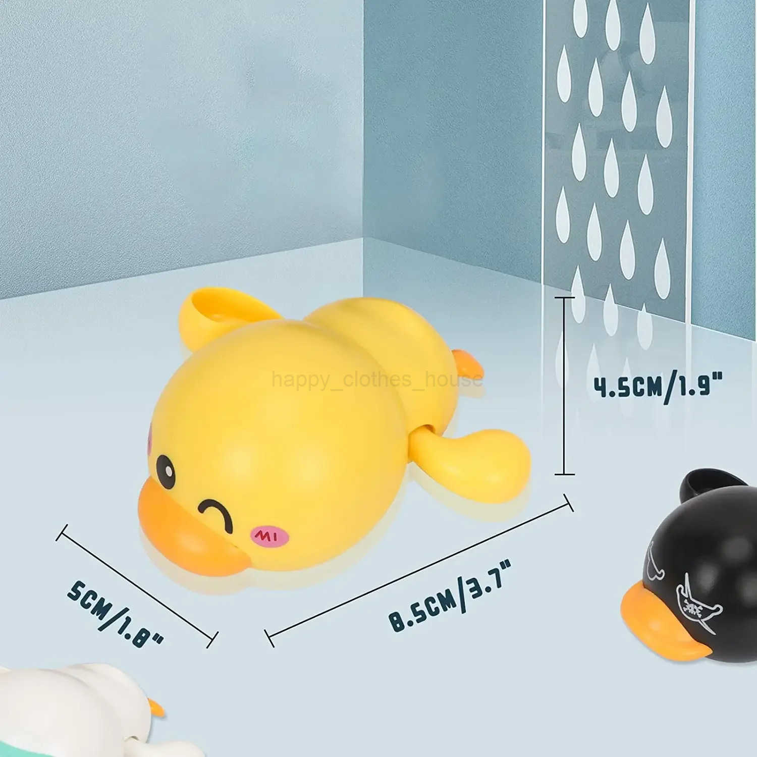 Bath Toy Clockwork Duck Toy Floating Toy Swimming Pool Water Toy Wind Up Bathtub Baby Bath Toy Gift for Kids Toddlers BirthdayXJ241207