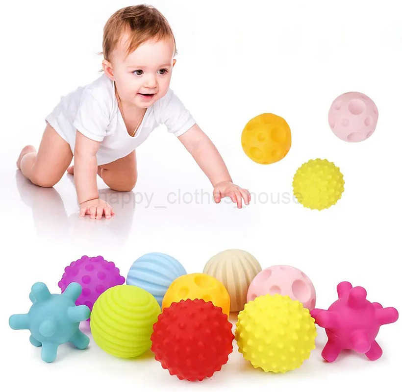 6PCS Baby Bath Toy Sensory Balls Set Textured Hand Touch Grasp Massage Ball Infant Tactile Senses Development Toys for BabiesXJ241207