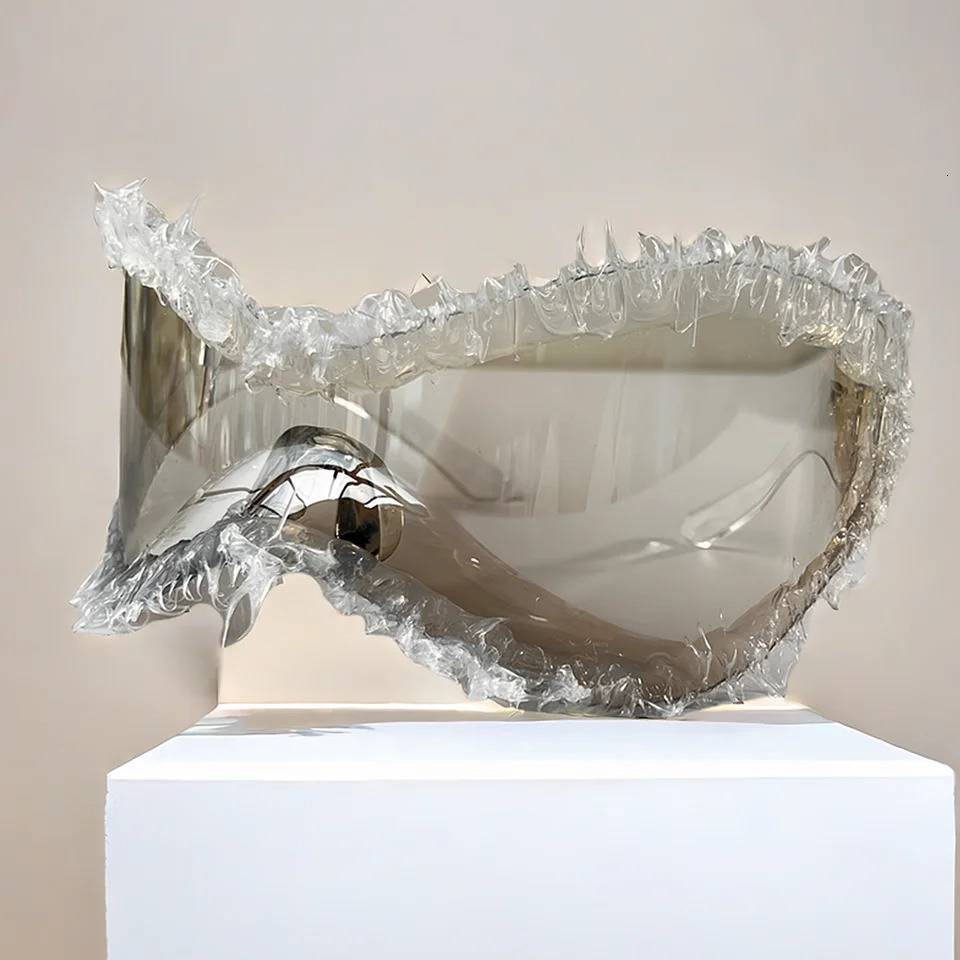 Futurist sunglasses for both men and women large frame punk style wrapped around a shield oversized sunglasses borderless sunglasses 241206