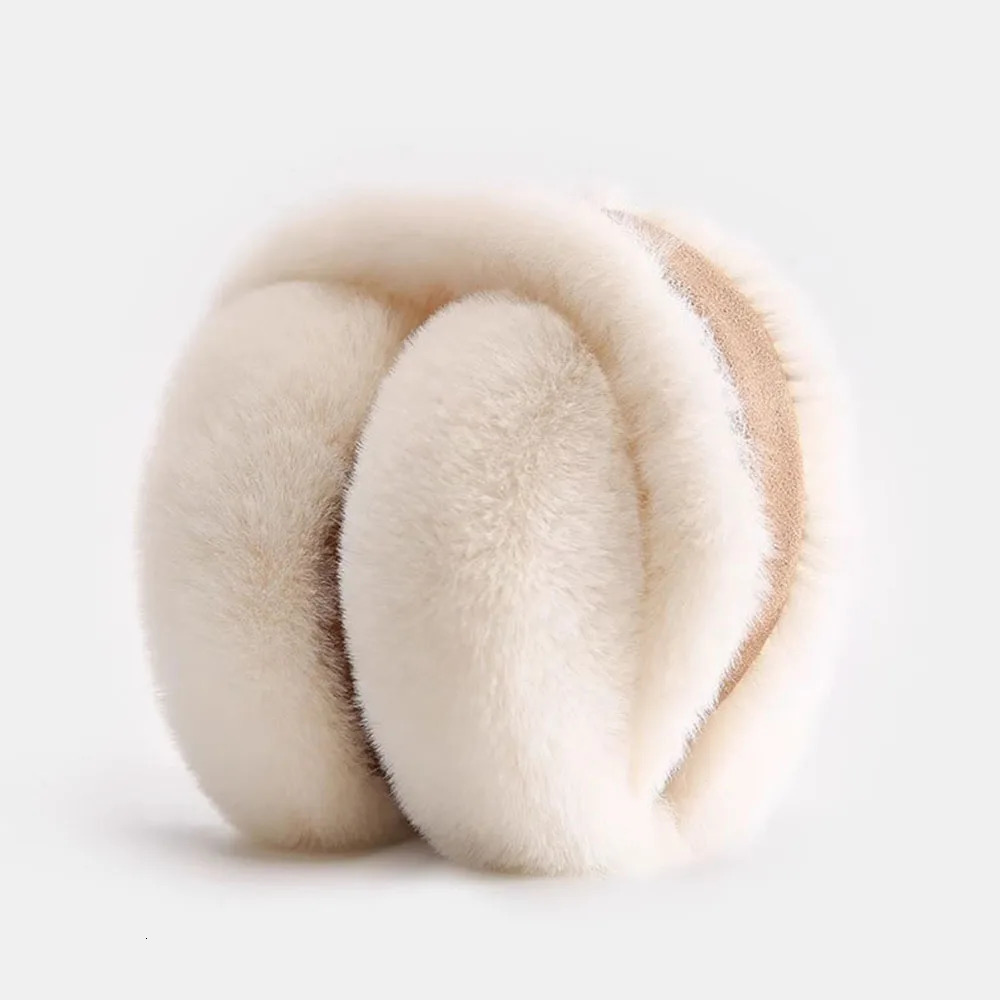 Winter warm earmuffs cute warm brown velvet plush earmuffs for women Meila foldable soft thick earmuffs for winter wear 241205