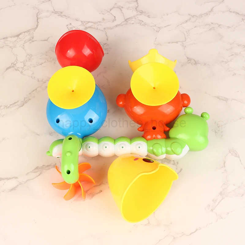Baby Bath Toy Wall Sunction Cup Track Water Games Children Bathroom Monkey Caterpilla Bath Shower Toy for Kids Birthday GiftsXJ241207