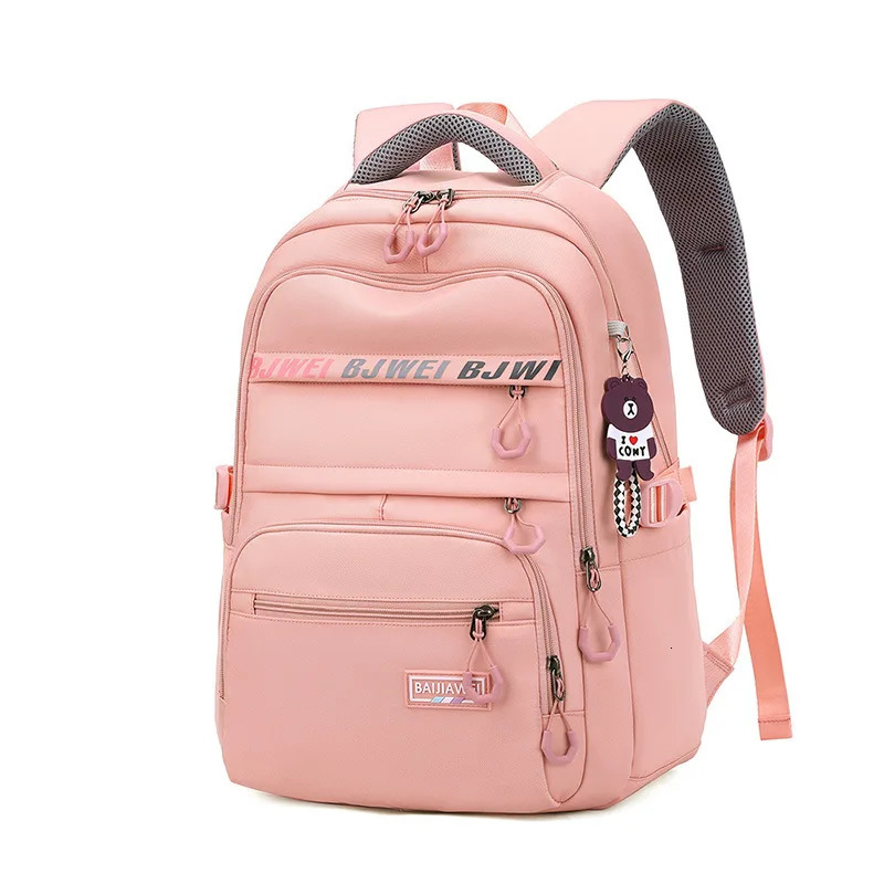 Girl School Backpack Youth Large Capacity Backpacks Nylon School Backpacks Daypack Multi Pockets Leisure Rucksack Travel Bag 241206