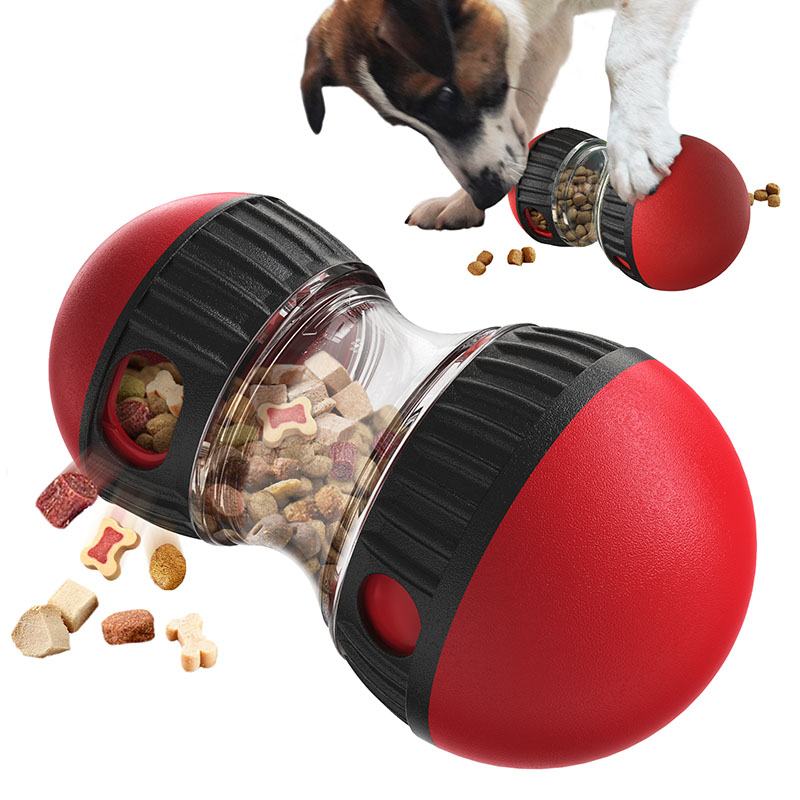 Pet supplies factory home wholesale company popping amazon rolling leaky food ball slow food training slow food dog toys