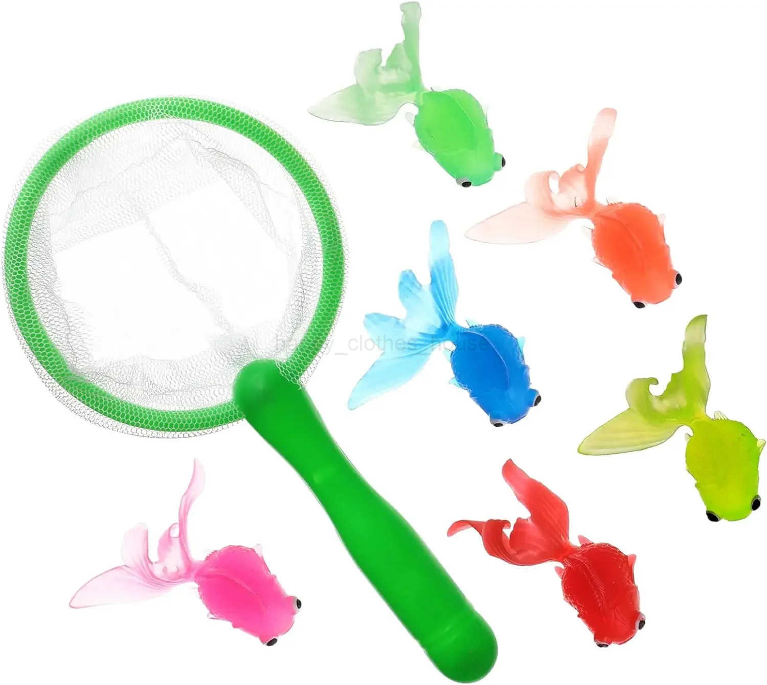 7pcs Fishing Bath Toy Set with Fishing Net Baby Bath Toys Water Toys Swimming Pool Games Gift for Kids Toddler Birthday ParXJ241207