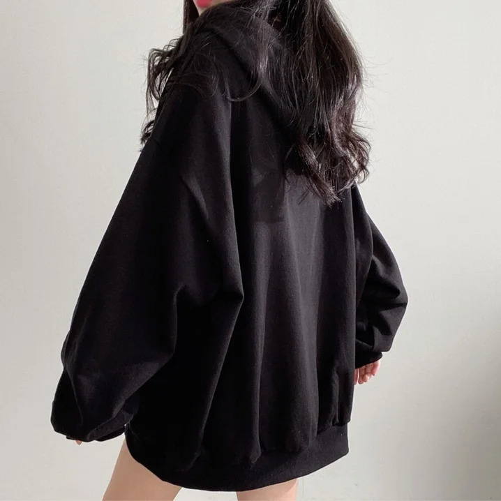 Zipper Hoodie for Women Slim Fit Loose Thick and Plush Thin Top Clothing 241203