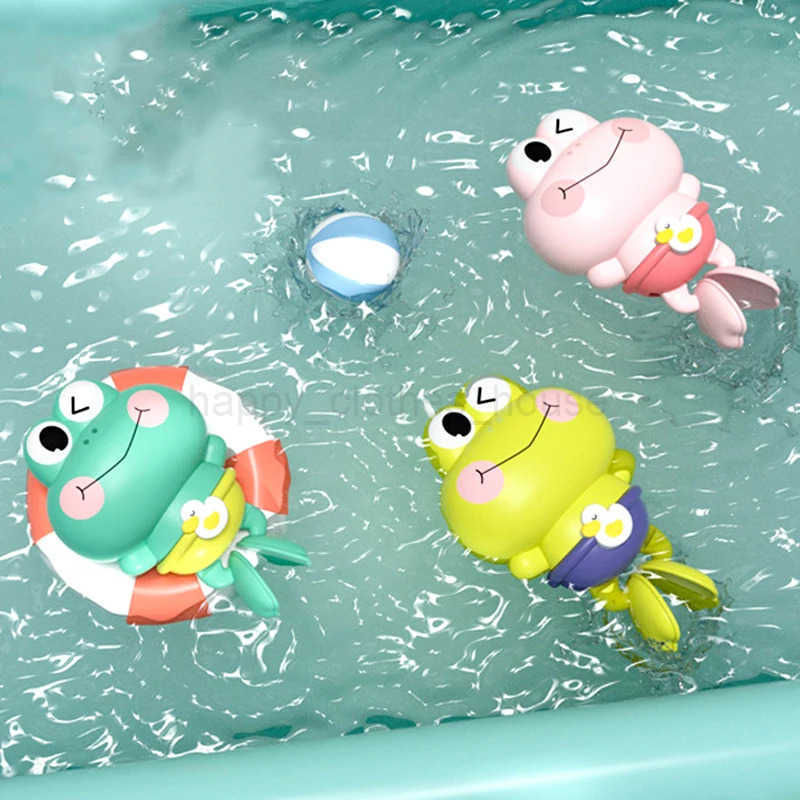 Baby Clockwork Bath Toys Cute Animals Swimming Frog Floating Toys for Kids Pool Games Baby Bathtub Bathroom Bath Water Play ToysXJ241207