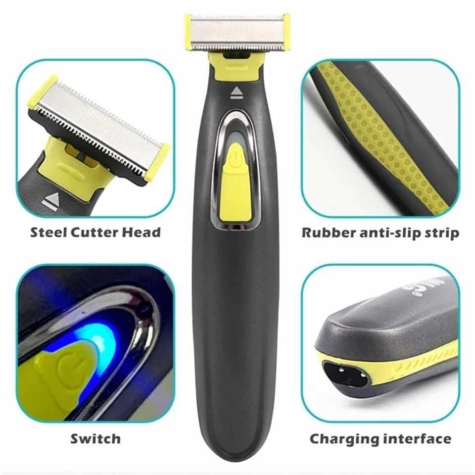 One Blade Hybrid Electric USB Rechargeable Waterproof Razor Shaver Body Hair Groomer For Men Razor ShaverXJ241207