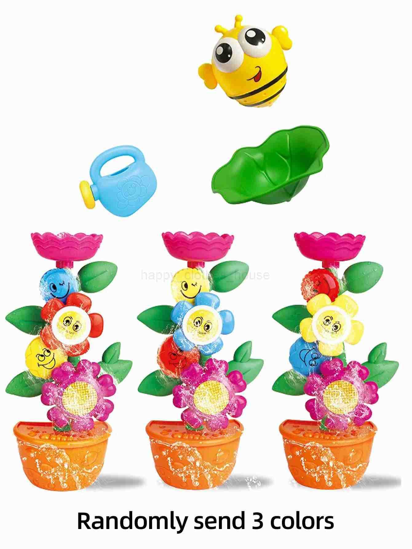 Bathroom Toys Series Little bees can store water leaks with a shower The flowers will turnXJ241207