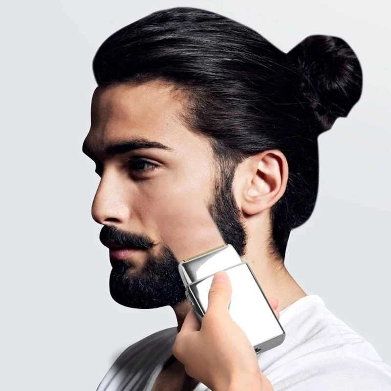 Kemei All-metal Electric Shaver Rechargeable Beard Shaver Men Electric Razor Floating Hair Trimmer Face Care Shaving MachineXJ241207