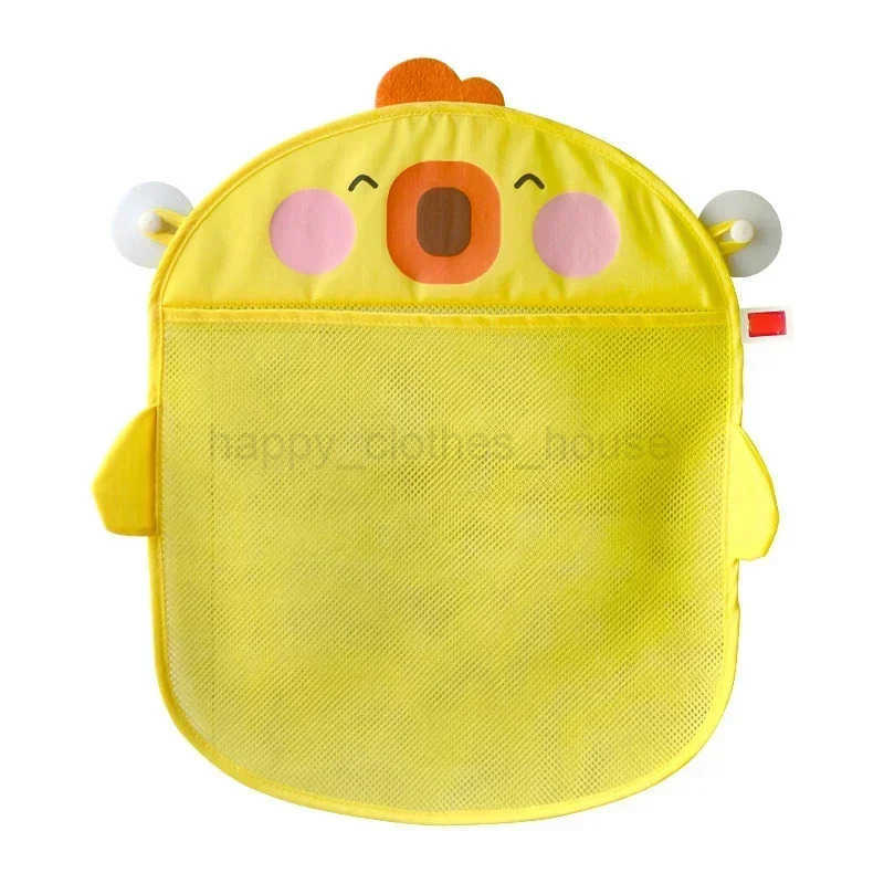 New Duck Baby Bathroom Mesh Bag Sucker Design for Bath Toys Kids Animal Shapes Cloth Sand Toys Storage Net Bag Bath ToyXJ241207