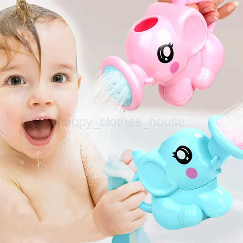 Cute Elephant Baby Watering Pot Bath Toy Plastic Bathroom Shower Tool Baby Bath Toy for Children Summer Bath SprinklerXJ241207