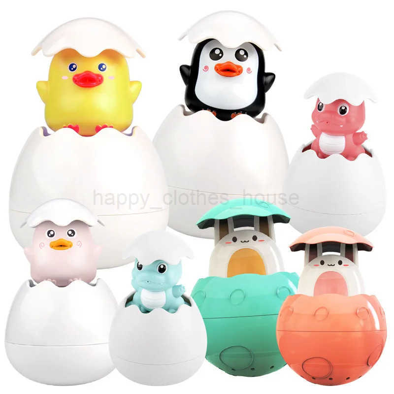 Kids Bath Toys Baby Cute Duck Penguin Egg Water Spray Sprinkler Bathroom Sprinkling Toy Beach Shower Swimming Toddler Toys GiftXJ241207