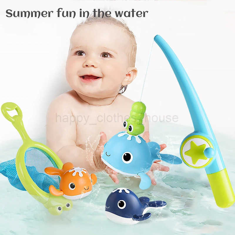 Magnet Fishing Toys Children Swimming Pool Beach Toys Parent-child Interactive Catch Fish Fun Competition Game Toy Baby Bath ToyXJ241207