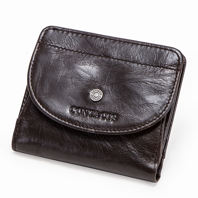 Black Angel Fashion Top Layer Cowhide Women's Wallet Trend Small Card Bag