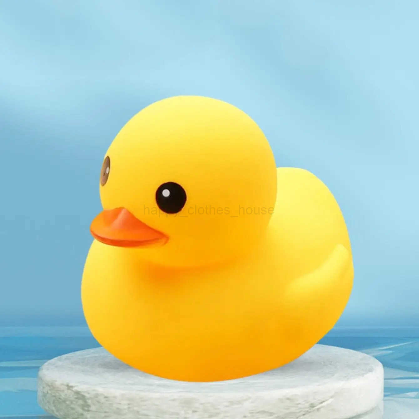 5Pcs Cute Duck Swimming Water Toys For Children Soft Rubber Float Squeeze Sound Squeaky Bathing Toy For Baby Bath ToysXJ241207