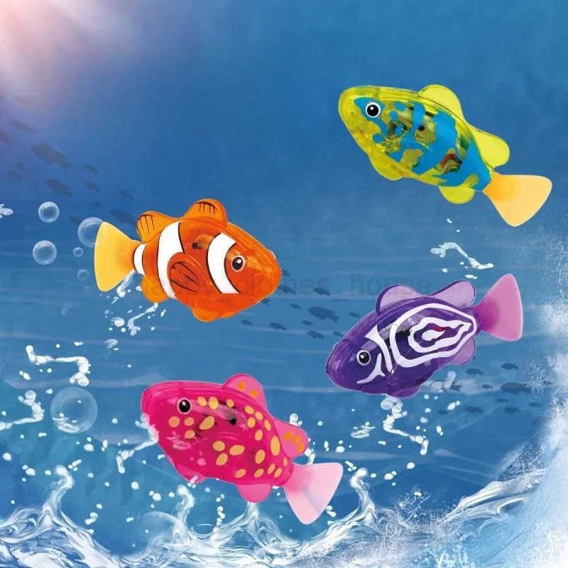 Swimming Robot Clown Fish Water Toys Coax Baby To Bathe Simulation Bath Toys Induction Electric Small Fish Swimming ToysXJ241207