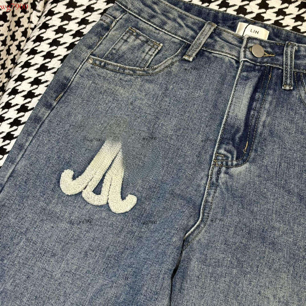 designer jeans women brand clothing womens spring trousers fashion geometry Embroidery ladies denim high-quality girl Jeans straight