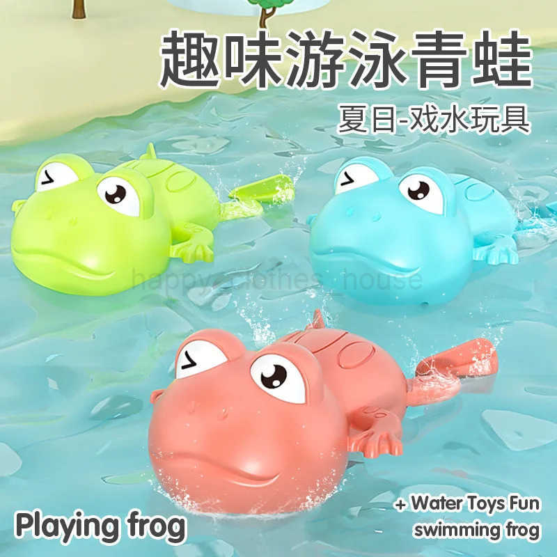 Montessori Baby Bath Toys For Kids 2 To 4 Year Old Children Swimming Bath Toy Frogs Clockwork Bathing Toy Boy Bathtubs Water ToyXJ241207