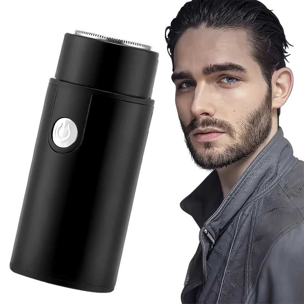 Electric Razor For Men Mini Travel Shaving Machine Washable Portable Mens Beard Trimmer Razor USB Rechargeable WashableXJ241207