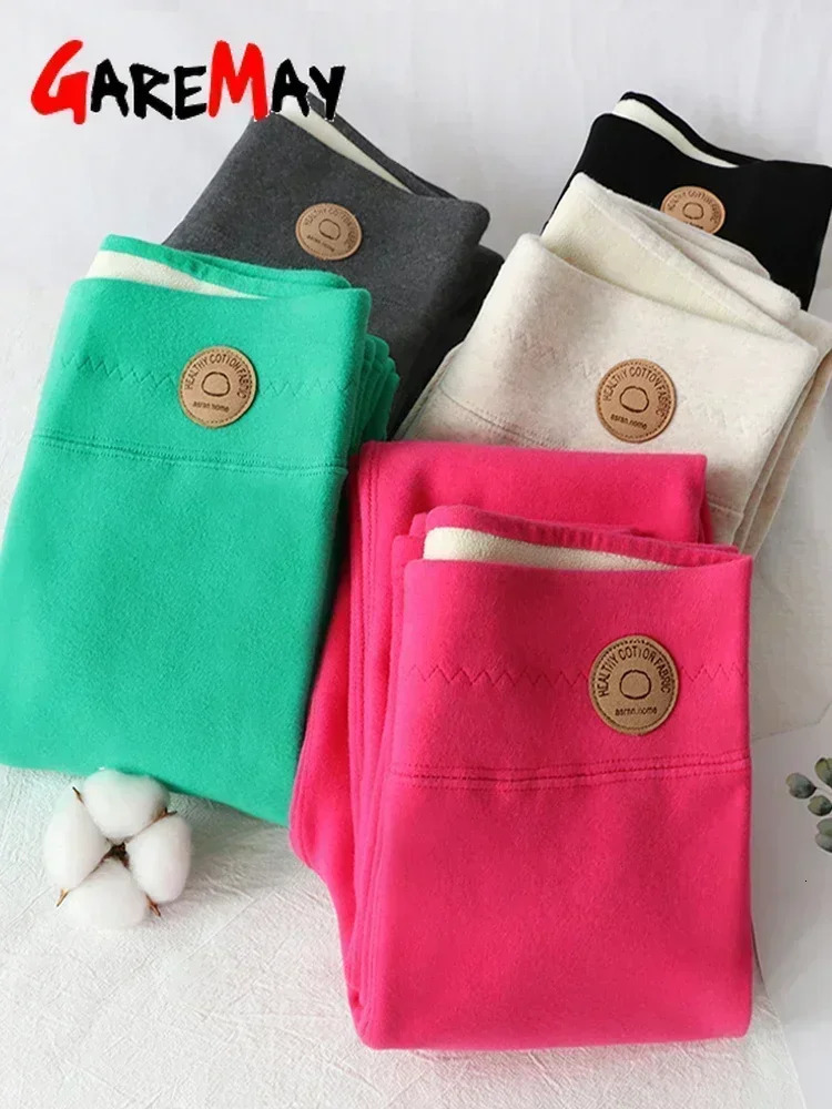 Womens Winter Leggings Thermal Velvet Cotton Slimming Tights with Fleece Pant Black Stretch Gray Thick Warm for Women 241203