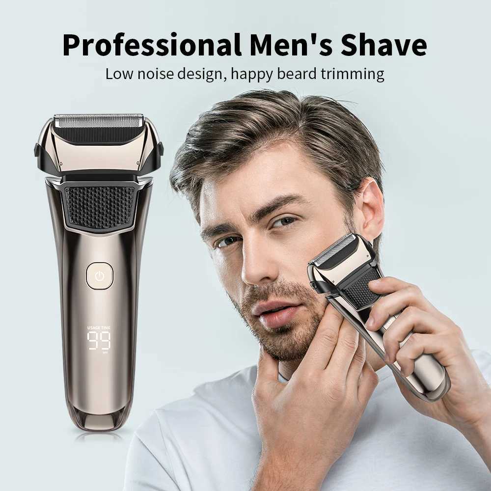 hiena Shaver Professional Razor Electric Shaving Machine Portable Beard Trimmer Rechargeable Razor Mini Shaver for MenXJ241207