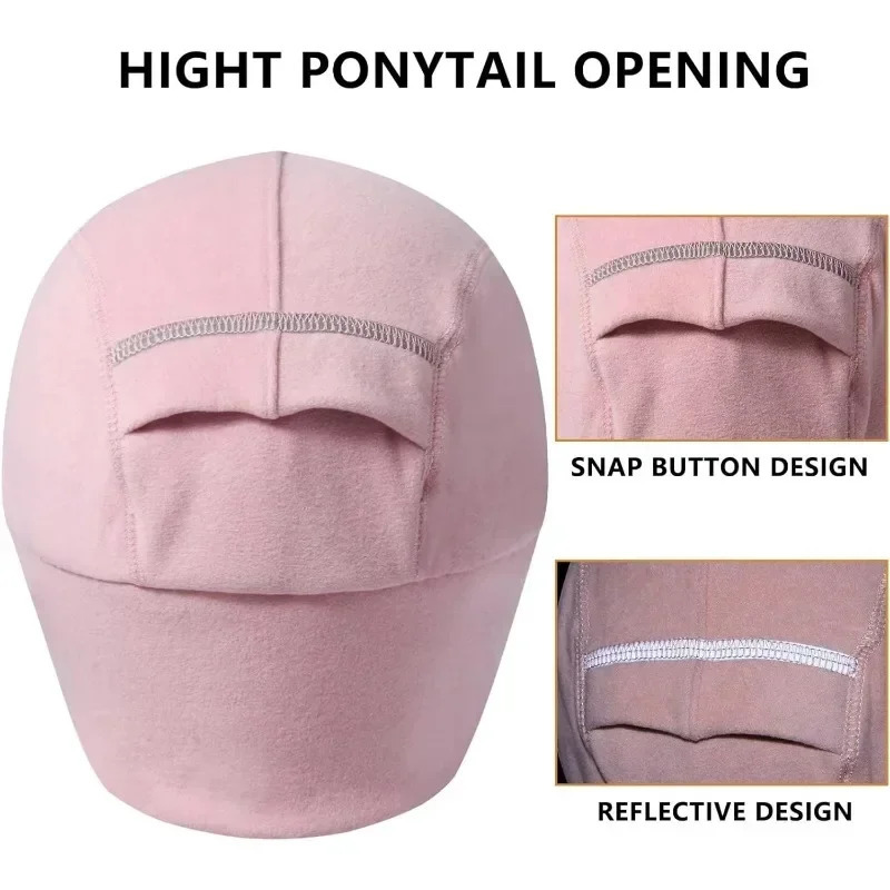 Gadiemkensd womens winter reflective wool ponytail hat with drooping ears for warmth baseball cap golf cap M24 241206