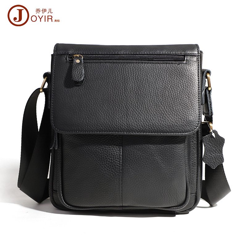 Head layer cowhide covered shoulder commuting leather bag, genuine leather, high-end feel, men's crossbody bag