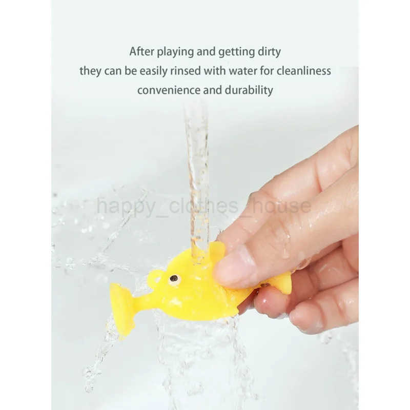 New 9pcs Suction Sticky Cup Kids Education Soft Building Blocks Versatile Ocean Animal Puppet Bath Sensory Toy for baby giftXJ241207