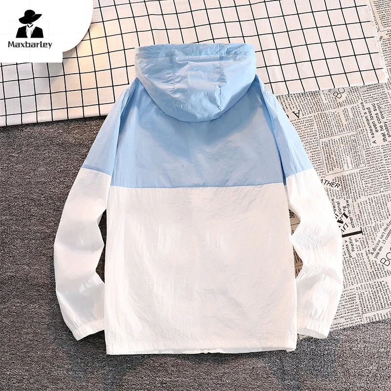 Summer Coat Men Women Lightweight Colorblock Sunscreen Fishing Running Clothes Outdoor Casual Quickdrying Skin Windbreaker 241202