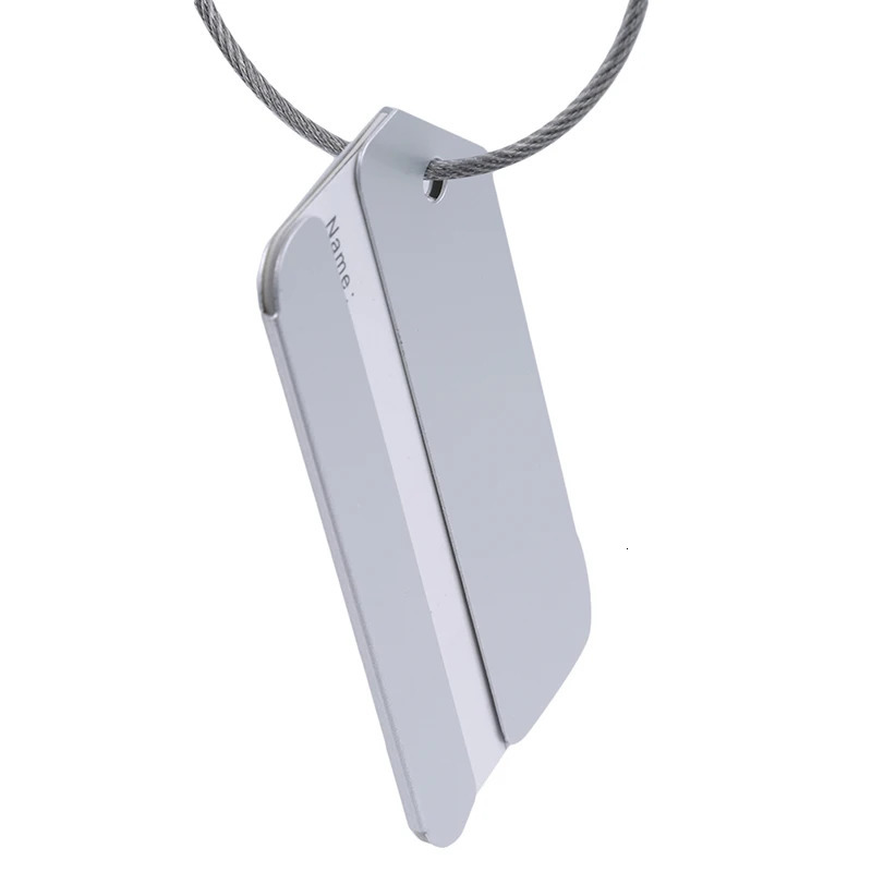 Luggage Tag Aluminum Alloy Suitcase Tag Travel Tag Set with Steel Rim ID Luggage Tag 241205