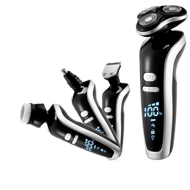 4 in 1 Mens Shaver Beard Trimmer Electric Nose Hair Trimmer Shaver Clipper Electric Razor Portable Hair Cutting Facial BrushXJ241207