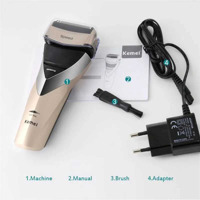 Wet Dry Electric Man Beard Shaver 3D Float Men Shave Machine Facial Hair Trimmer Face Haircut Mustache Razor Sideburn ClipperXJ241207