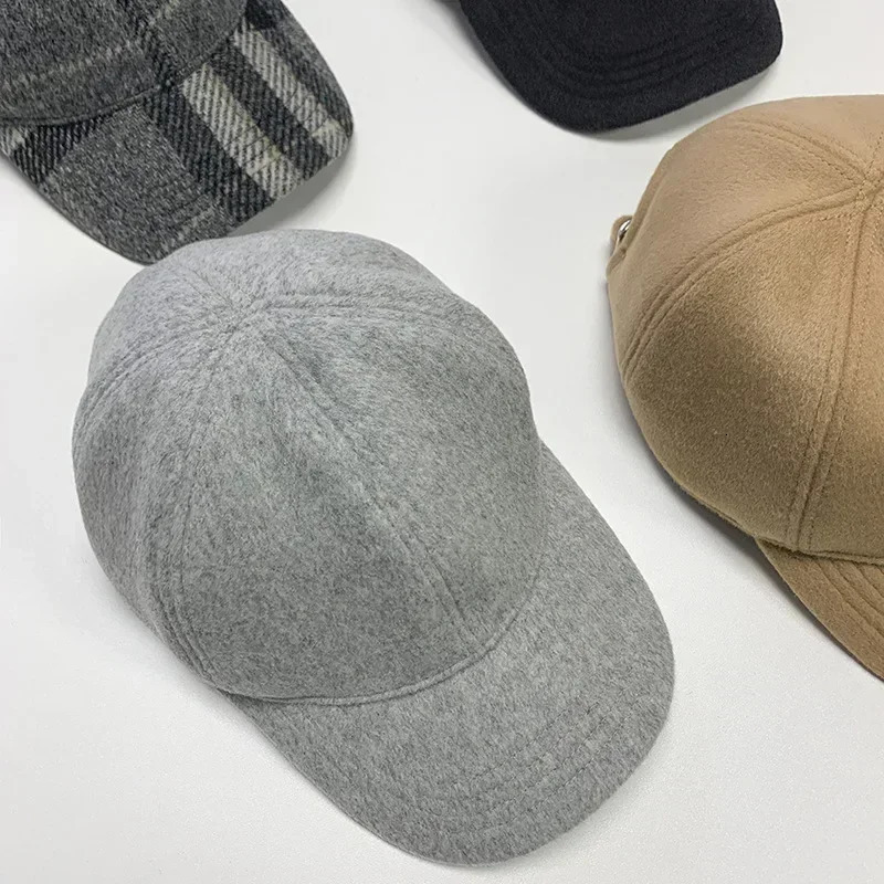 baseball cap Nordic autumn and winter wool INS blogs same wool warm and fashionable casual sun hat 241206