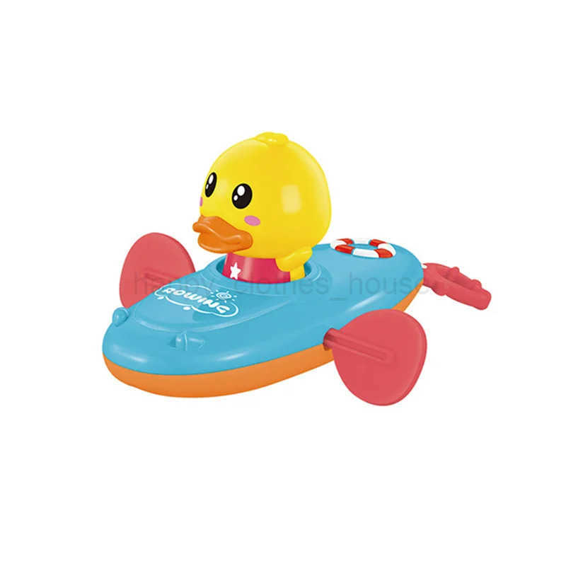 1 Pc Little Yellow Duck Kayak Toy Swimming Pool Bathroom Toy Baby Bath Toys Patito De HuleXJ241207