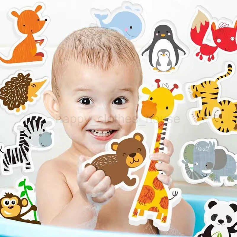 Baby Bath Toys for Kids 2 to 3 Years Fun Bathroom Toys Foam Animals Traffic Cognitive Games Boys Gifts Early Educational ToyXJ241207