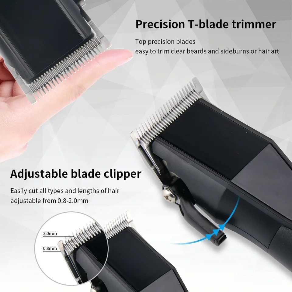 Original VGR Combo Kit Mens Hair Trimmer For Beard Electric Beard Hair Clipper Rechargeable Hair Cutter Machine HaircutXJ241207