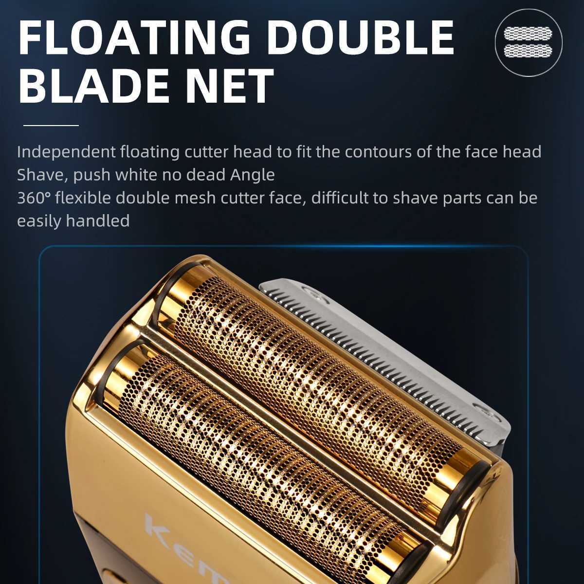 Kemei Electric Shaver KM-2028 2 in 1 Rechargeable Hair Trimmer Machine Twin Blade Bald Head Washable Professional Barber for MenXJ241207