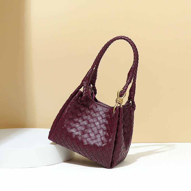 Handwoven British Style Parachute New Summer Metal Rope Buckle, Single Shoulder Crossbody Bag, Vegetable Basket Tote Bag