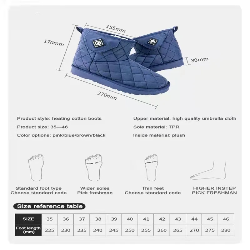 Savior Winter Rechargeable Battery Shoes Mens Skating Sneakers Womens Indoor Cotton Boots Fashion 241206