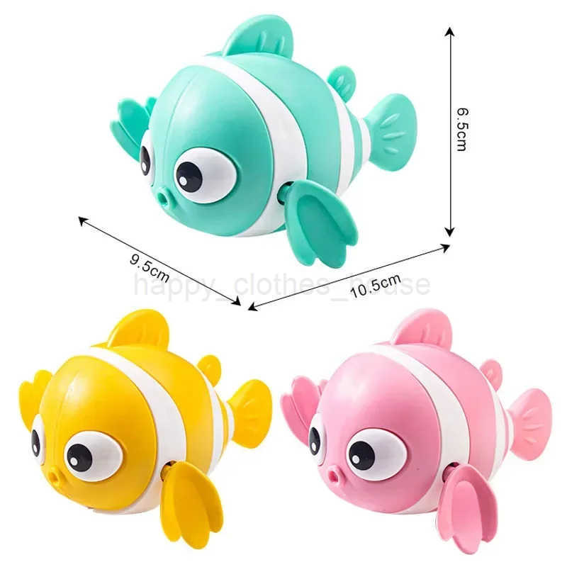 Bath Toys Cute Swimming Clown Fish Bath Toy for Toddlers Floating Wind Up Toys for Boy Girl New Born Baby Bathtub Toddler ToysXJ243258
