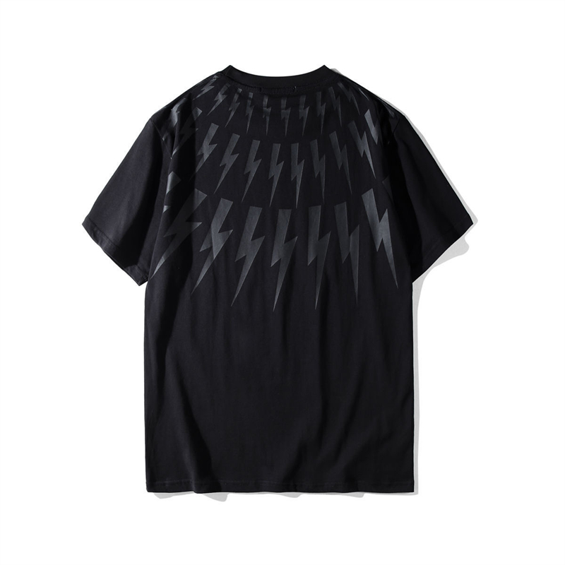 Mens T-Shirts European Street Style Neil Barrett Shirt New Lightning Series Short sleeved Tshirt 100% Cotton T Shirts Top for Women Tees 2025 Fashion