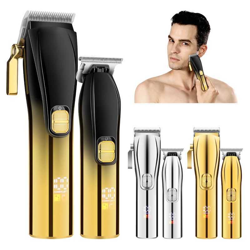 RESUXI 002 Professional Cordless Rechargeable Hair Clipper Set Low Noise Hair Clippers and Detail Hair Trimmer for Men BarberXJ241207