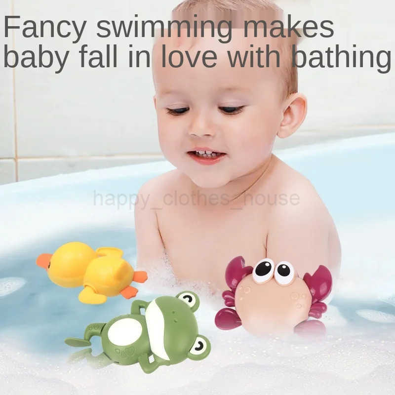 Montessori Baby Bath Toys For Kids 2 To 4 Year Old Children Swimming Bath Toy Frogs Clockwork Bathing Toy Boy Bathtubs Water ToyXJ241207