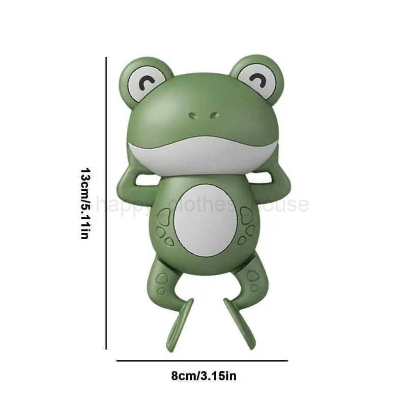 2023 New Baby Bath Toys For Children New Baby Bath Swimming Bath Toy Cute Frogs Clockwork Bath Toy Swimming Water Clockwork ToysXJ241207