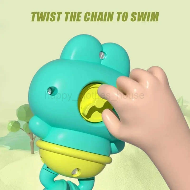 Baby Clockwork Bath Toys Cute Animals Swimming Frog Floating Toys for Kids Pool Games Baby Bathtub Bathroom Bath Water Play ToysXJ241207