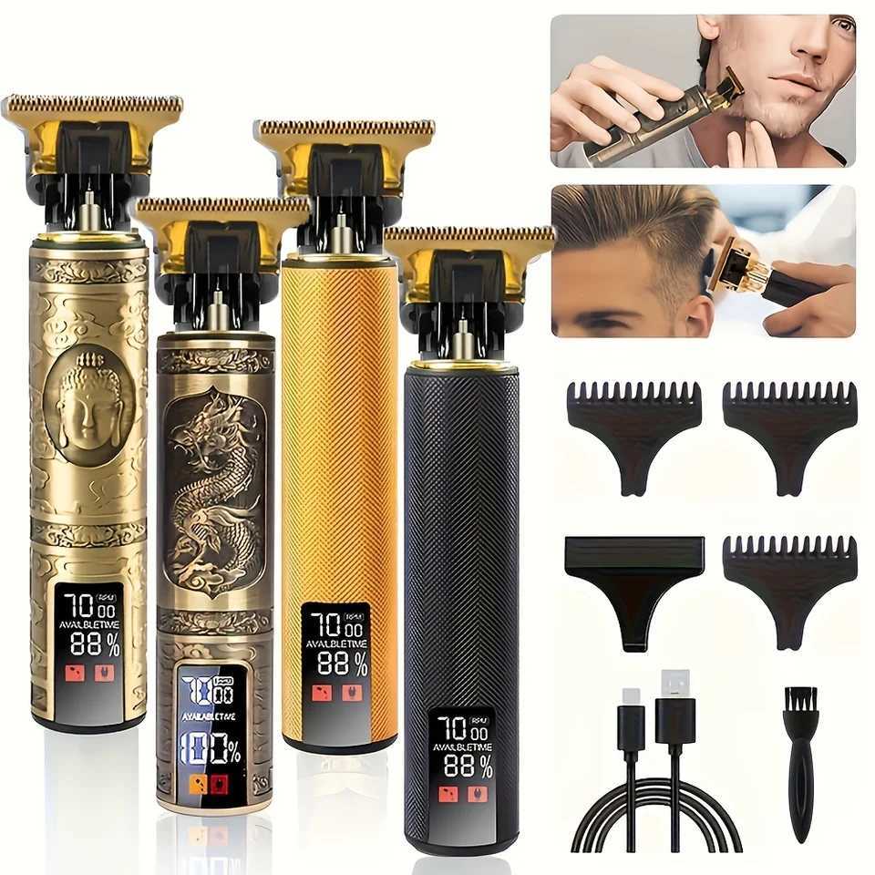 Pure metal body T9 high quality hairdresser hair salon professional razor household shaving small appliances send gift boxXJ241207