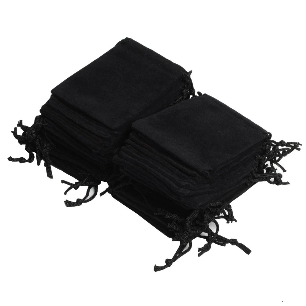 100pcs 7x9cm Velvet Drawstring Bag Jewelry Bag Years Birthday Christmas Party Ball Gift Bag Pochette Cadeau Sachet Bonbon 241206