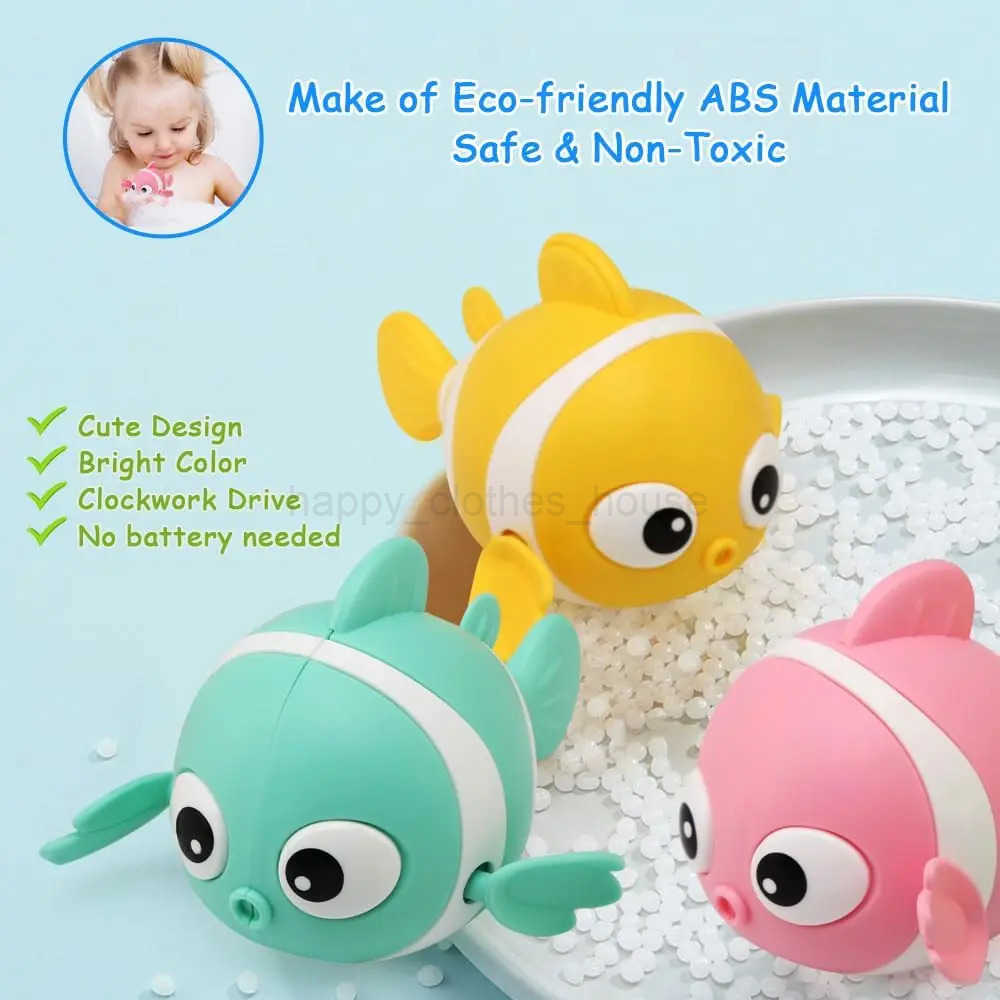 Wind Up Toys Clown Fish Swimming Bath Toys Clownfish Clockwork Water Toys for Toddlers Kids Christmas Stocking Stuffers GiftsXJ241207