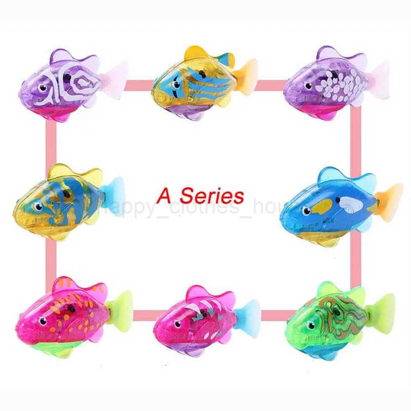 Flash Swimming Electronic Fish Pet Bath Toys Battery Powered Swim for Children Kids Bathtub Fishing Tank Decoration GiftXJ241207